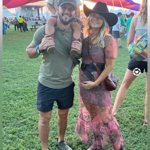 Free People |  Printed Sheer Midi Slip  | Size S